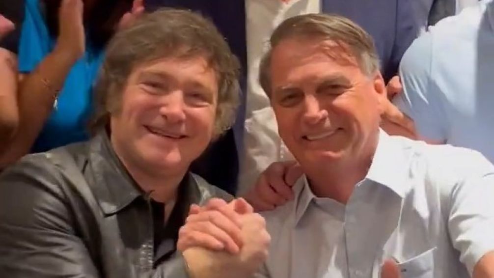 Bolsonaro visitó a Javier Milei en el Hotel Libertador: "Argentina está peor que Brasil"