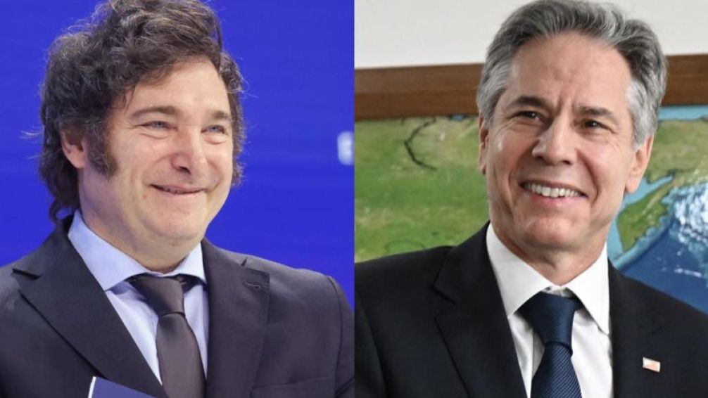 Milei con Blinken: "Argentina decidió volver al lado de Occidente, del progreso, la democracia y la libertad"