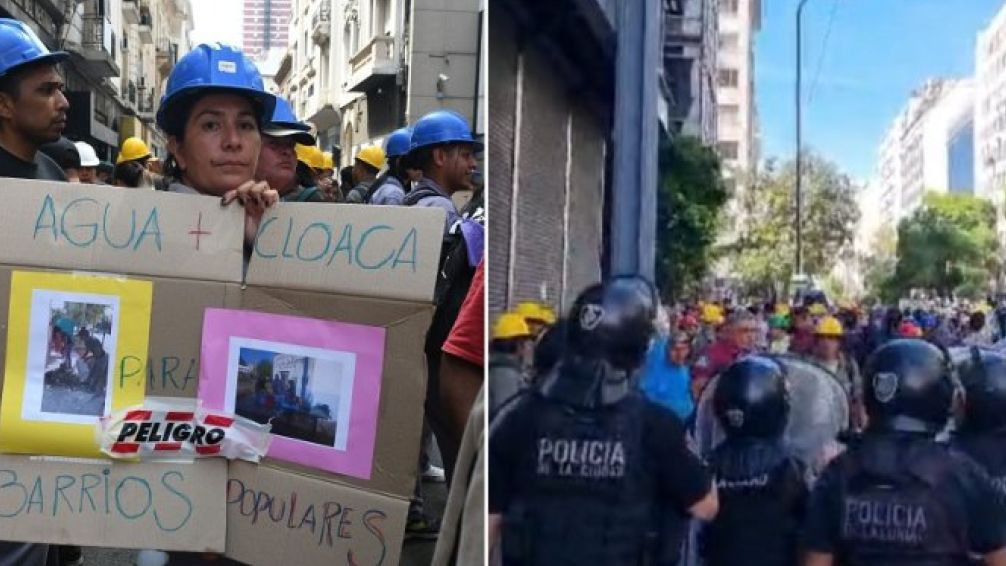 Trabajadores tercerizados por Aysa denuncian que no les pagaron