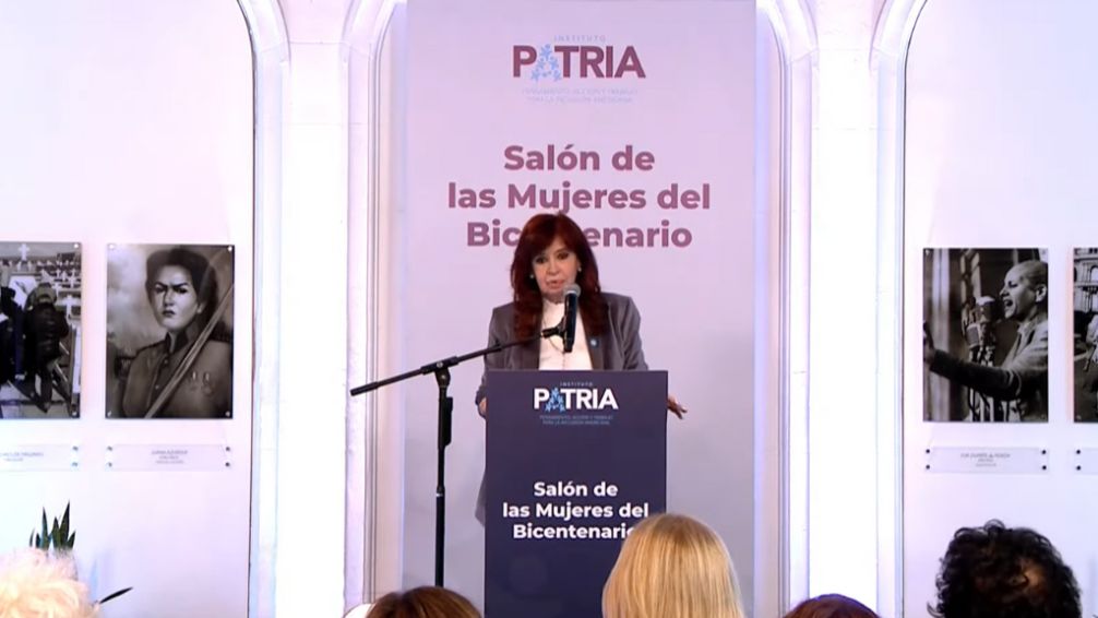 Cristina Kirchner inauguró el Salón de las Mujeres del Bicentenario con críticas al Gobierno de Milei y a la Ley Bases