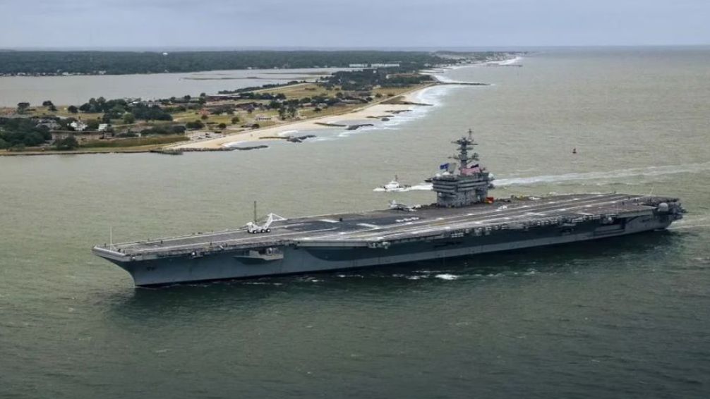 Llega un importante portaaviones estadounidense a nuestro país 