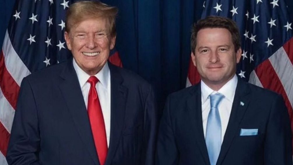 Alex Campbell junto a Leandro Rud presentes en la Convención Republicana, apoyando a Trump