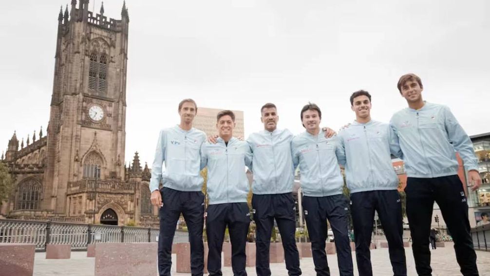 Listos para competir. El equipo argentino que participará de la Copa Davis a partir de este martes.