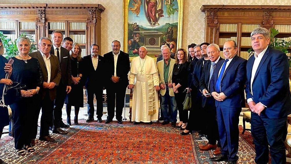 La cúpula de la CGT se reúnió con el Papa Francisco en el Vaticano en medio de tensiones con el gobierno