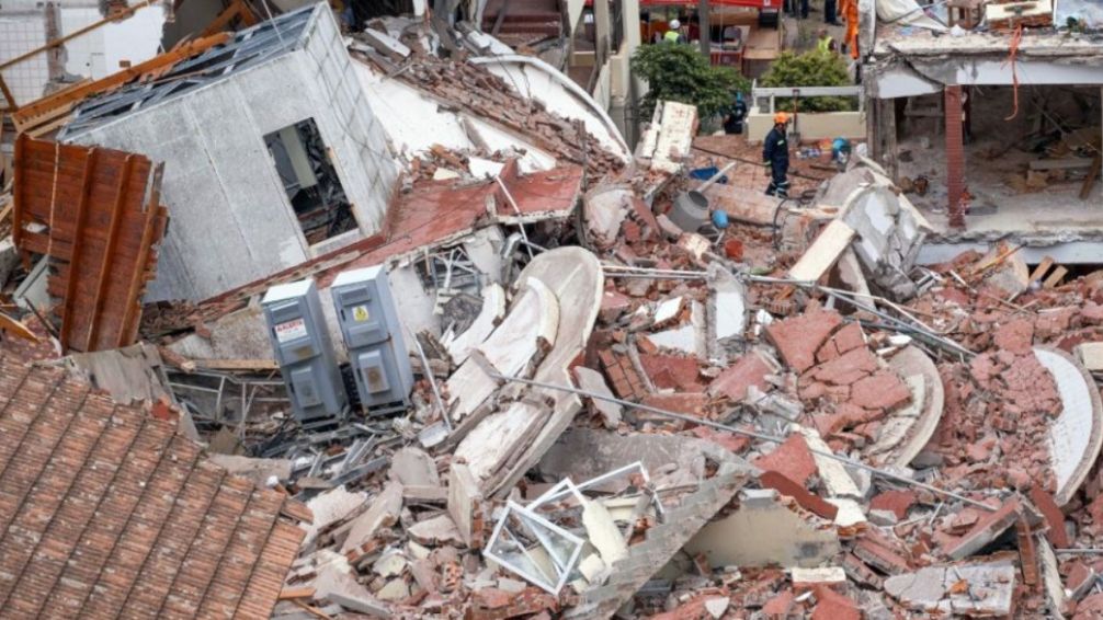 Se decretó un duelo de tres días por el derrumbe en Villa Gesell 