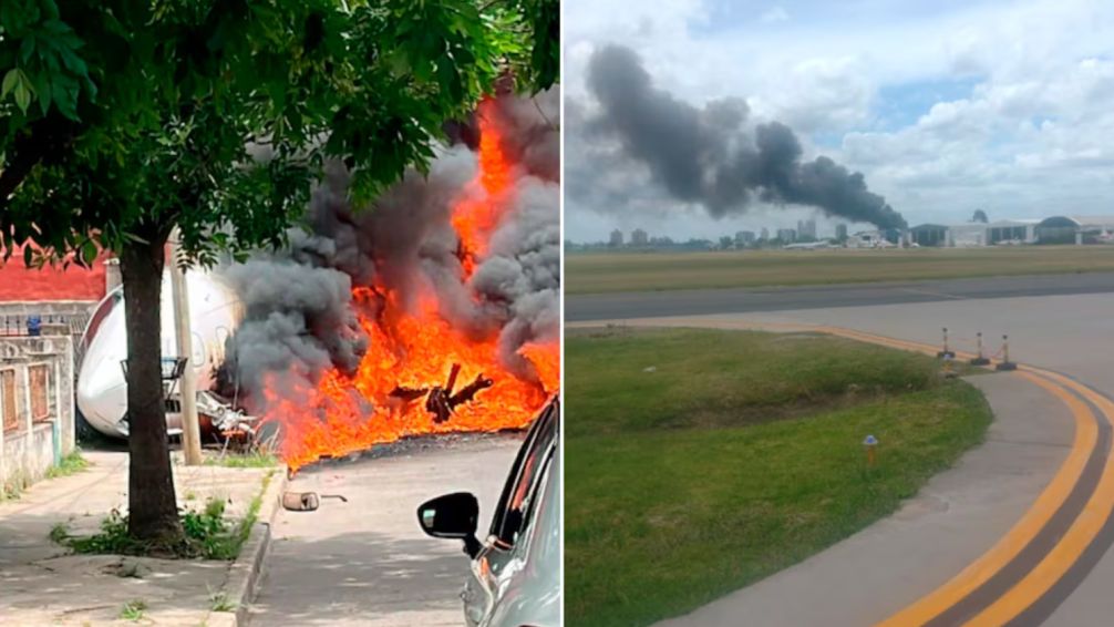 Un avión privado perdió el control y se estrelló en una casa en San Fernando: dos muertos