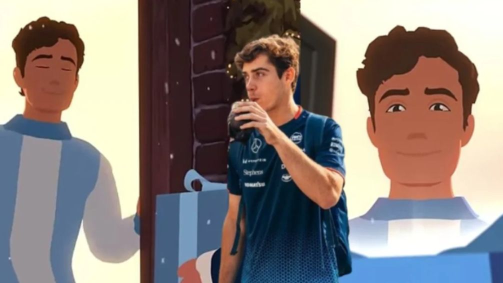 Franco Colapinto brilla en el video navideño de Williams Racing