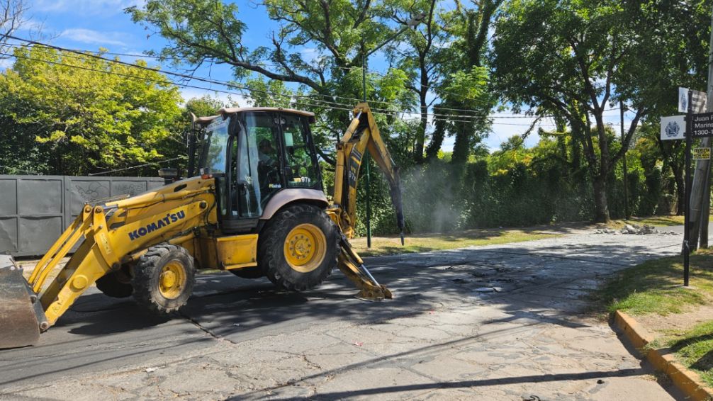 Beccar: comenzó la repavimentación de un tramo clave de la avenida Tomkinson