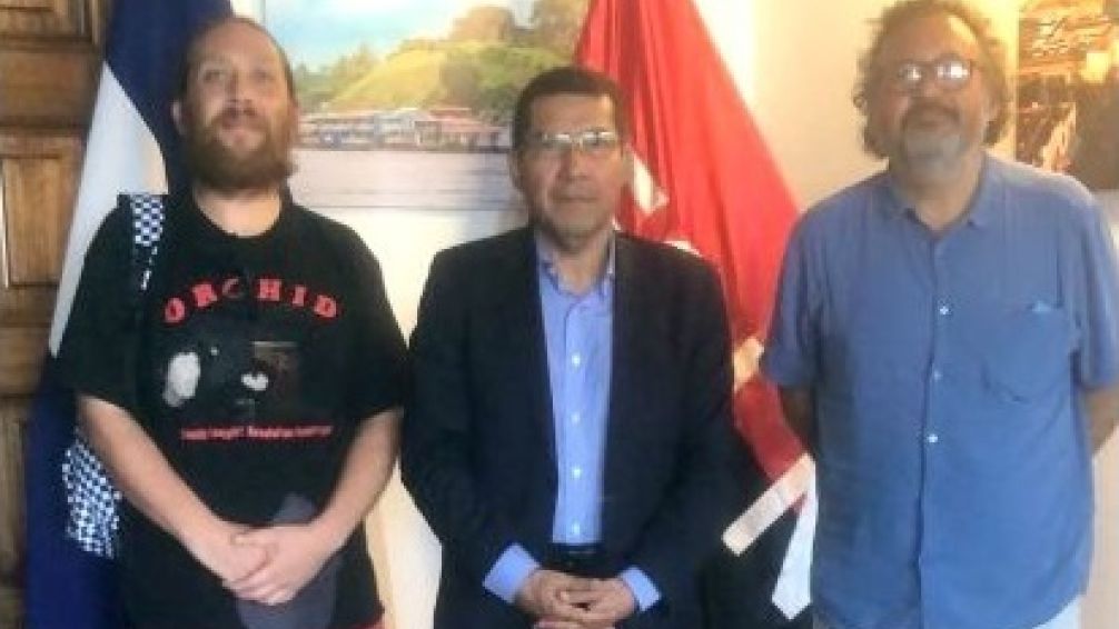 Midence recibió al presidente del Partido Igualar en Chile y fortalece los lazos con Nicaragua en el país