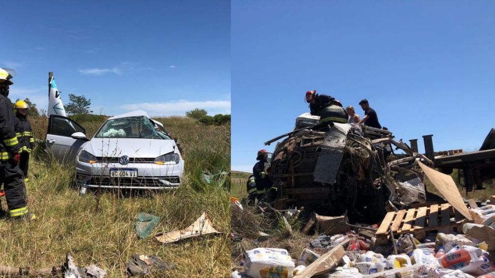 Tandil: choque fatal entre un auto y un camión deja un saldo de tres muertos