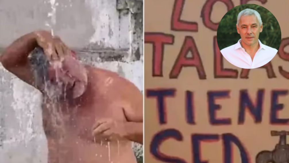 La insólita protesta de los vecinos de un barrio de Berriso: se ducharon frente a la municipalidad por falta de agua
