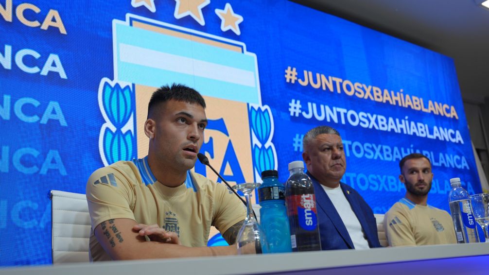 Lautaro Martínez, Pezzella y Scaloni anunciaron un amistoso para ayudar a Bahía Blanca