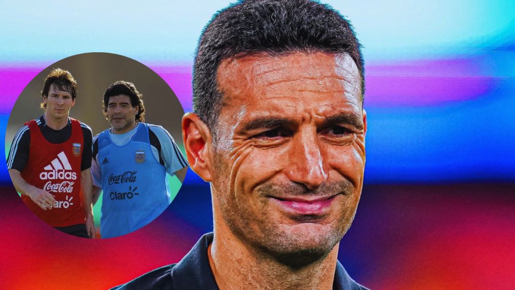 Scaloni explicó la diferencia y con quién se queda entre Messi y Maradona