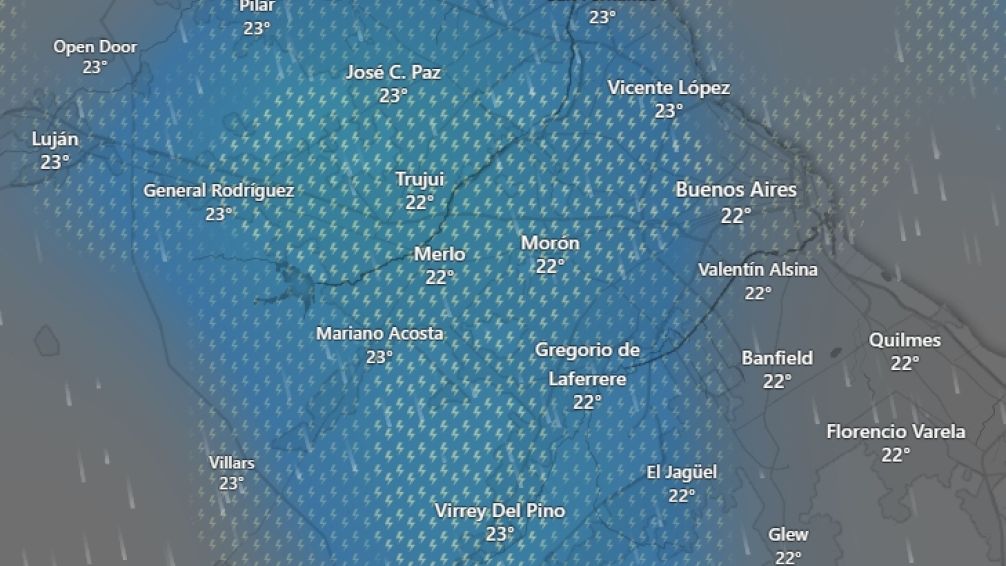 Temporal en el AMBA: cuándo se va la lluvia según el pronóstico