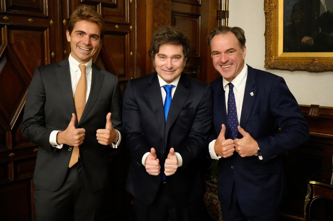 Javier Milei se reunió con Niall Ferguson y Pierpaolo Barbieri para impulsar la innovación financiera