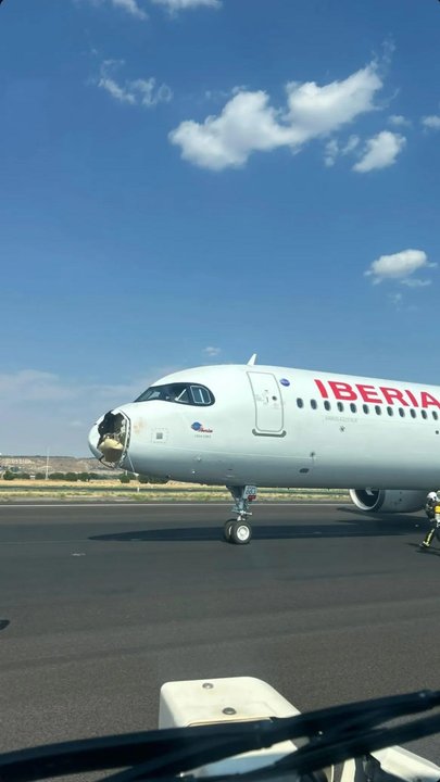 Emergencia en el aire: Ave daña avión de Iberia rumbo a París