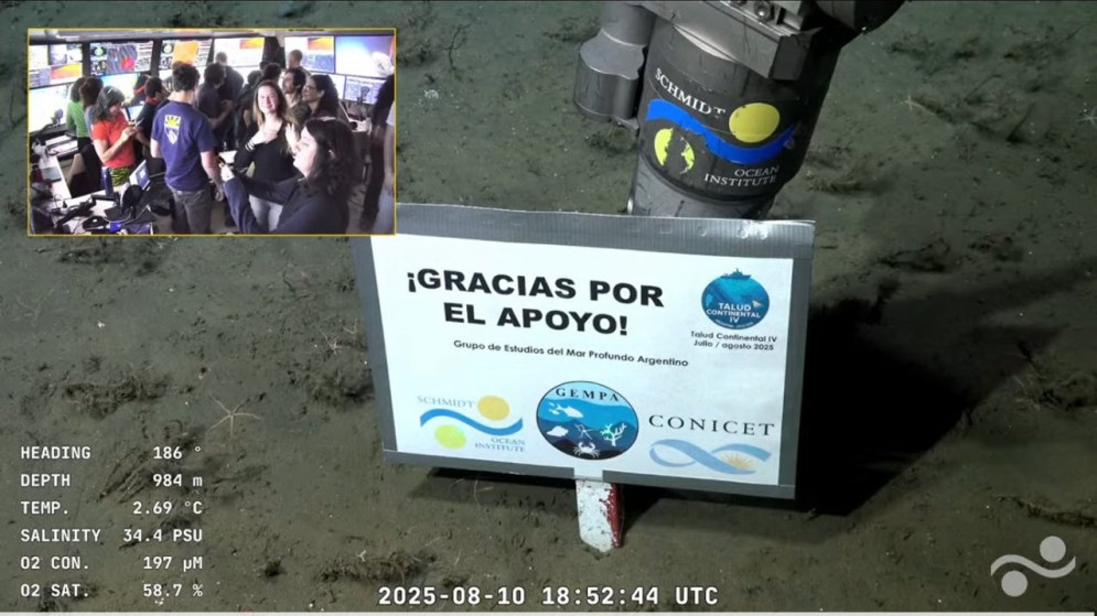 Conicet concluyó su misión en Mar del Plata con un emotivo mensaje desde las profundidades