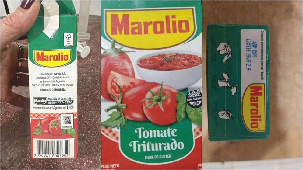 ANMAT advierte sobre gusanos en tomate triturado de la marca Marolio