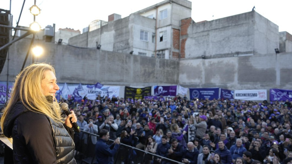 Karina Milei reapareció en un acto libertario en La Matanza en medio del escándalo por la ANDIS
