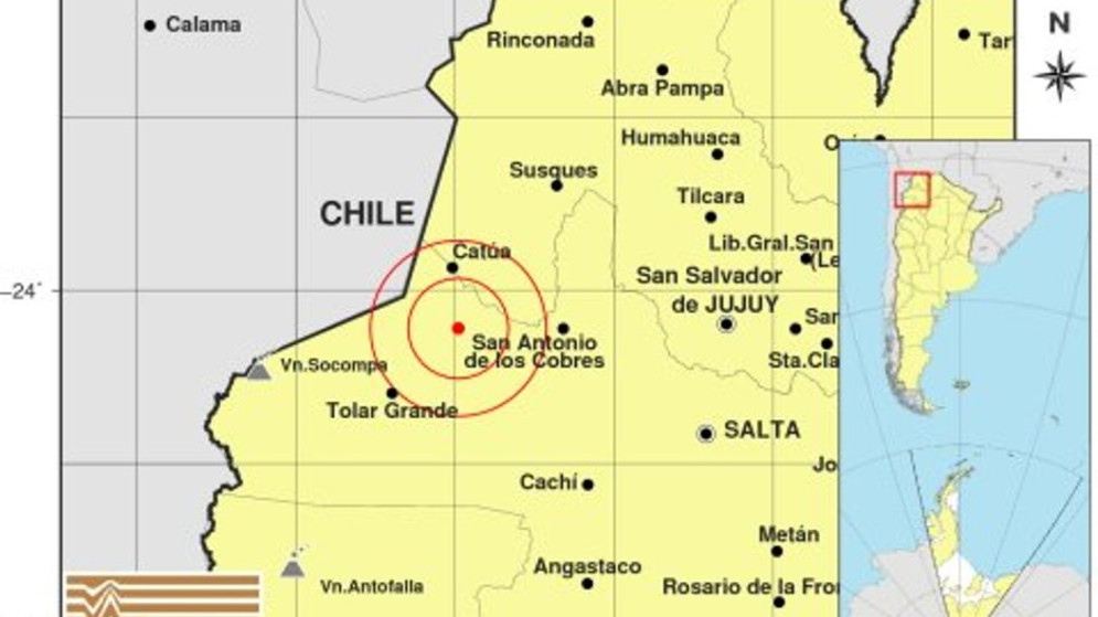 Sismo de 4,1 sacude el oeste de Salta, según INPRES