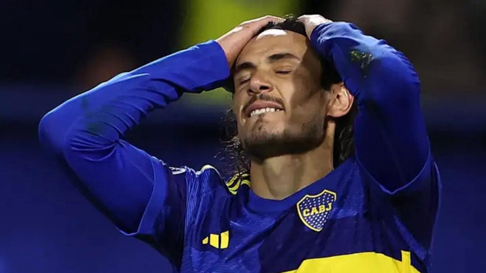 Problemas para Boca: se lesionó Cavani y se perderá un partido clave en la remontada Xeneize