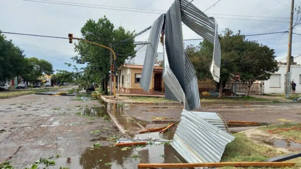Intensas lluvias y caída de granizo sorprendieron a La Pampa en la madrugada del sábado