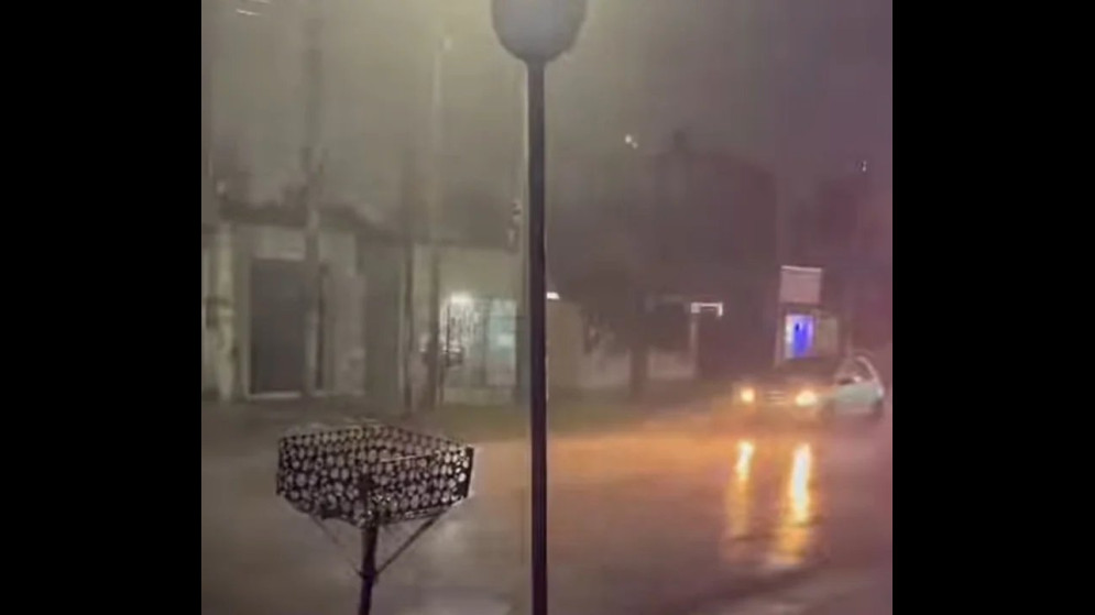 Temporal con granizo y fuertes ráfagas afectó el centro del país