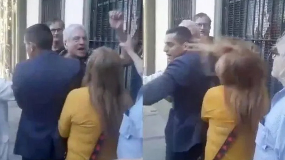 Escándalo: dirigente libertario de Quilmes le dio un cachetazo a una mujer durante un acto de campaña de Santilli
