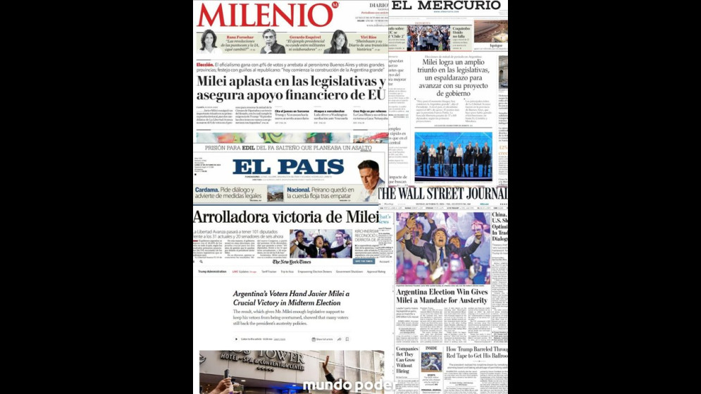 Repercusiones del triunfo de Milei en los diarios del mundo