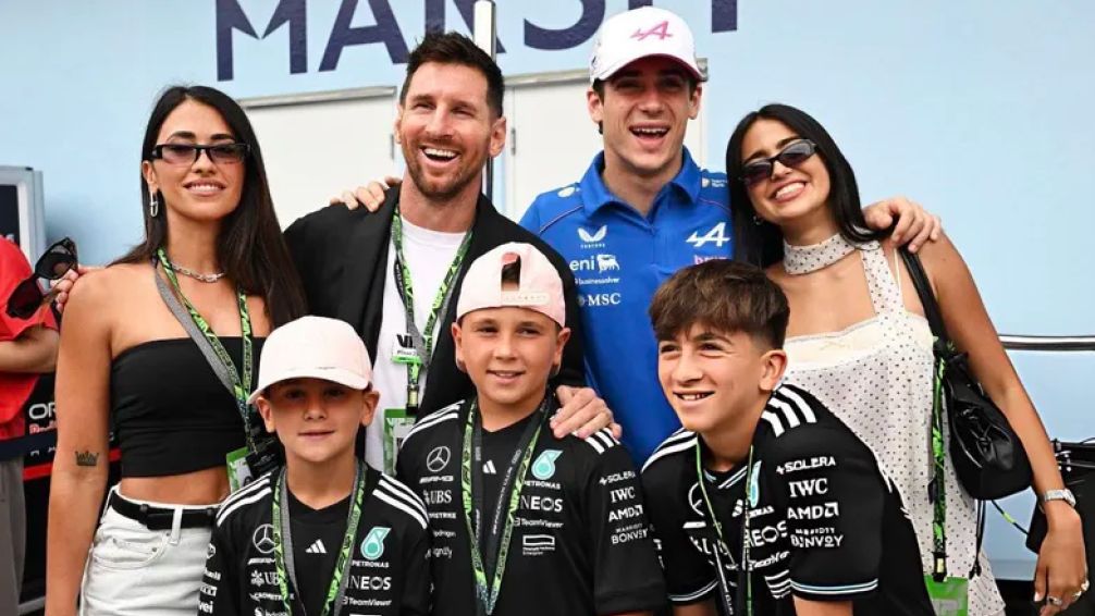 Messi y Colapinto: el astro se subió a un Fórmula 1 y desató furor en el GP de Miami