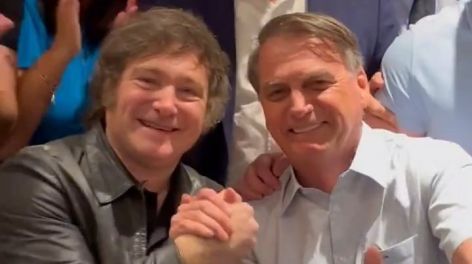 Bolsonaro visitó a Javier Milei en el Hotel Libertador: "Argentina está peor que Brasil"