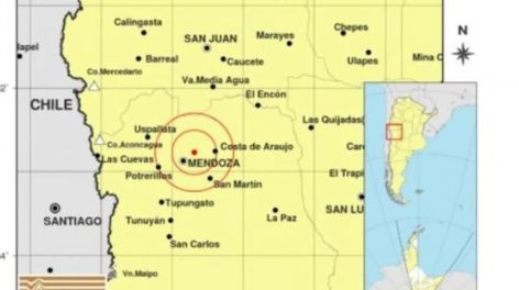 Se registró un temblor en Mendoza que se sintió también en San Juan