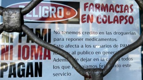Farmacias en alerta: ni PAMI ni IOMA pagan y peligra el stock de medicamentos